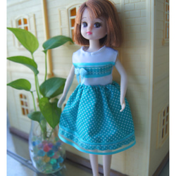 **Hsiang Hsiang**  licca-chan dress  ♡リカちゃん服   水玉ワンピース 3枚目の画像