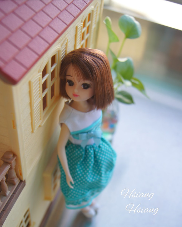 **Hsiang Hsiang**  licca-chan dress  ♡リカちゃん服   水玉ワンピース 5枚目の画像