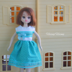 **Hsiang Hsiang**  licca-chan dress  ♡リカちゃん服   水玉ワンピース 8枚目の画像