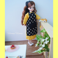 **Hsiang Hsiang**  licca-chan dress  ♡リカちゃん服   水玉エプロン 8枚目の画像