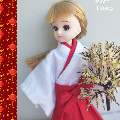 Hsiang Hsiang** licca-chan dress ♡リカちゃん服 巫女服 その他人形