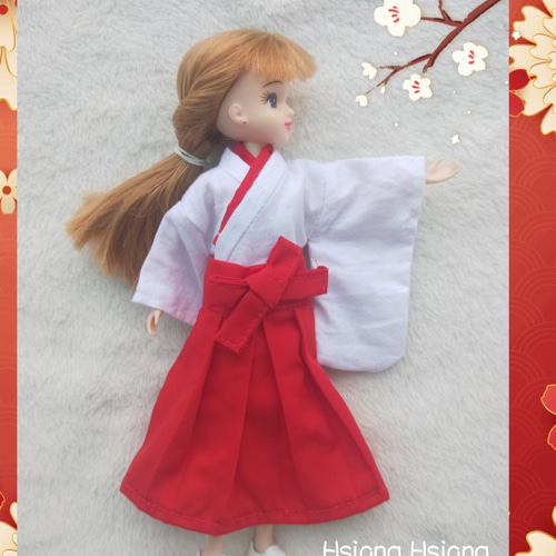 Hsiang Hsiang** licca-chan dress ♡リカちゃん服 巫女服