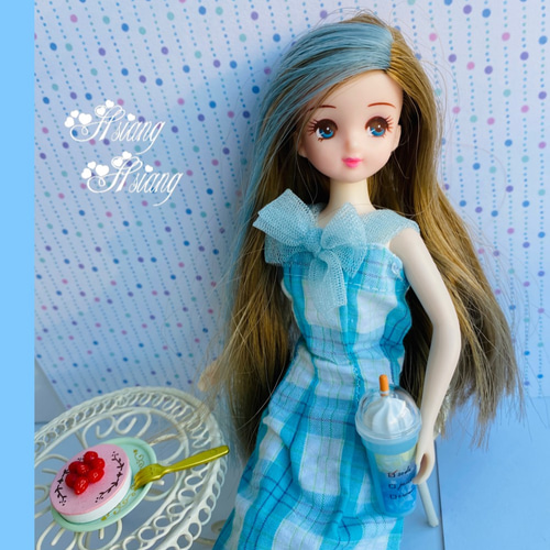 Hsiang Hsiang** licca-chan dress ♡リカちゃん服 水玉ワンピース