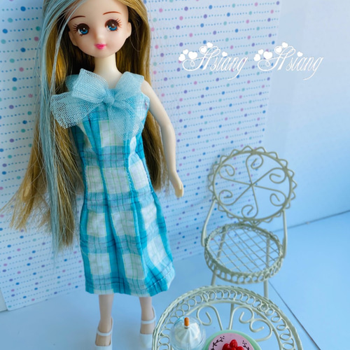 Hsiang Hsiang** licca-chan dress ♡リカちゃん服 水玉ワンピース