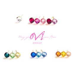 ✨ SWAROVSKI  15色♡小さな一粒ピアス　 1枚目の画像