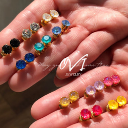 ✨ SWAROVSKI  11色♡キャンディカラー 小さな一粒ピアス　 1枚目の画像