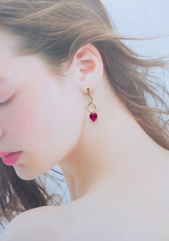 ✨ SWAROVSKI    Happy&Love♡♾ハートピアス　 2枚目の画像