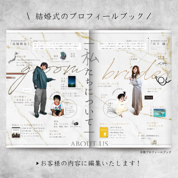 結婚式のプロフィールブック《セミオーダー》［design番号11］ 席次表