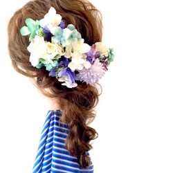紫陽花のヘッドドレス 4枚目の画像