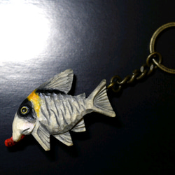 木製 鮮やかな魚の彫刻 アジア·アロワナ 特注品