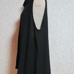 着物リメイク　黒シリーズ　ノースリーブカットソー（D）11号値引き 3枚目の画像