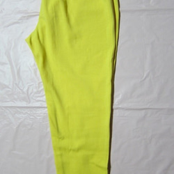厚手ニットのパンツ（Ｌサイズ）黄色 3枚目の画像