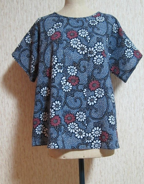 着物リメイク 浴衣地Tシャツ（絞り小花柄） Tシャツ 工房YYST 通販