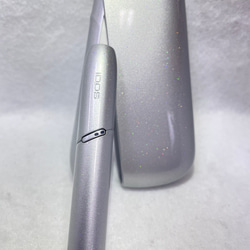 新品未使用　IQOS アイコス3 DUO キラキラシルバー　カスタム　ペイント⭐︎ 10枚目の画像