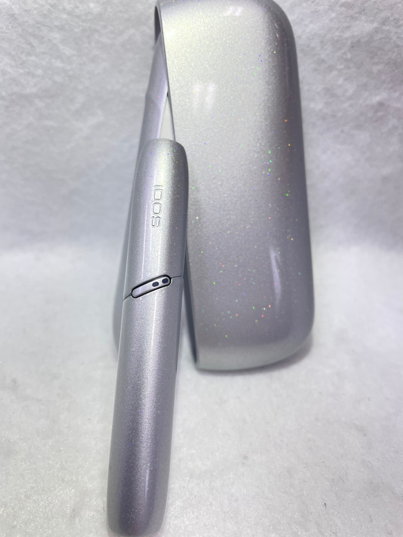 新品未使用　IQOS アイコス3 DUO キラキラシルバー　カスタム　ペイント⭐︎ 10枚目の画像