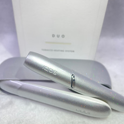 新品未使用　IQOS アイコス3 DUO キラキラシルバー　カスタム　ペイント⭐︎ 1枚目の画像