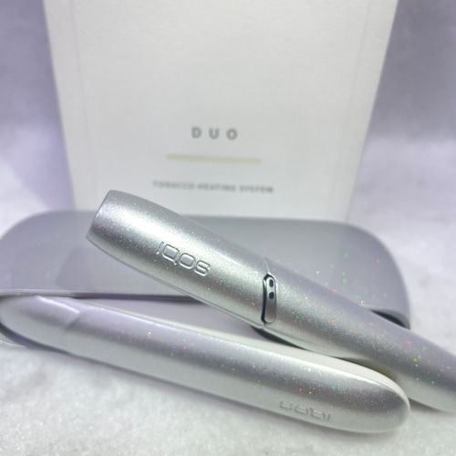 新品未使用 IQOS アイコス3 DUO キラキラシルバー カスタム ペイント  