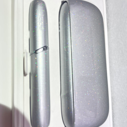 新品未使用　IQOS アイコス3 DUO キラキラシルバー　カスタム　ペイント⭐︎ 4枚目の画像