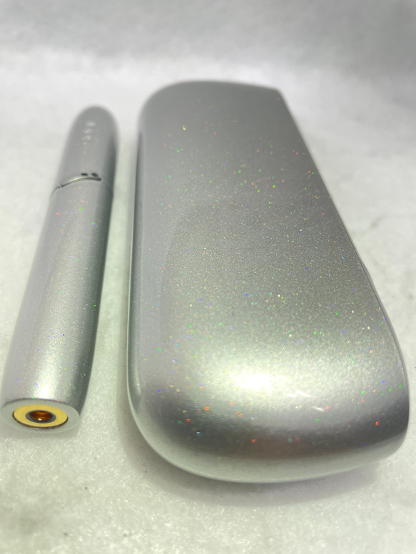 新品未使用　IQOS アイコス3 DUO キラキラシルバー　カスタム　ペイント⭐︎ 6枚目の画像