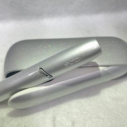 新品未使用　IQOS アイコス3 DUO キラキラシルバー　カスタム　ペイント⭐︎ 7枚目の画像