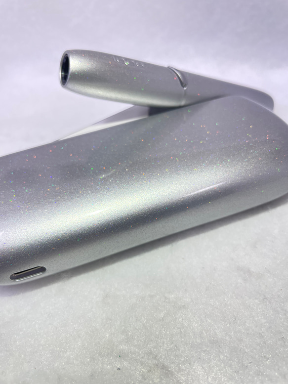 新品未使用　IQOS アイコス3 DUO キラキラシルバー　カスタム　ペイント⭐︎ 8枚目の画像