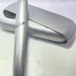 新品未使用　IQOS アイコス3 DUO キラキラシルバー　カスタム　ペイント⭐︎ 9枚目の画像