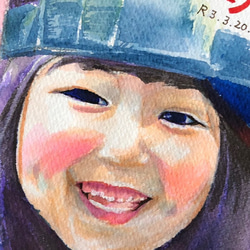 ♬オーダーメイド・はがきor2Lサイズ♬子供の似顔絵♬水彩画♬原画のみ♬記念日に♬ 4枚目の画像