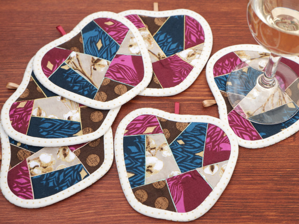 りんごのコースター（3枚組） ～マジックアワー～ 1枚目の画像