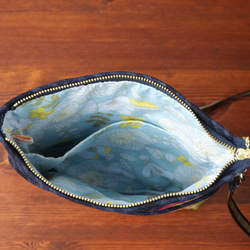 薄型ポシェット ～陽のあたる裏庭で～ 紺色 3枚目の画像