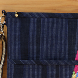 薄型ポシェット ～陽のあたる裏庭で～ 紺色 4枚目の画像