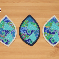 はっぱのコースター（3枚組） ～蒼い風に揺れて～ 2枚目の画像