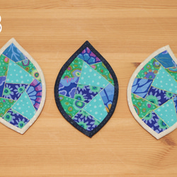 はっぱのコースター（3枚組） ～蒼い風に揺れて～ 3枚目の画像