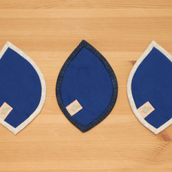 はっぱのコースター（3枚組） ～蒼い風に揺れて～ 4枚目の画像