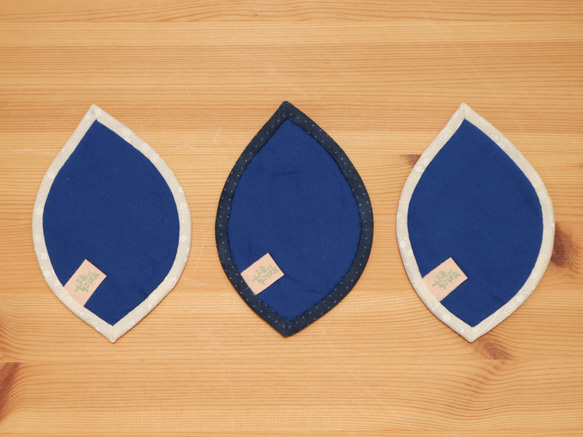 はっぱのコースター（3枚組） ～蒼い風に揺れて～ 4枚目の画像