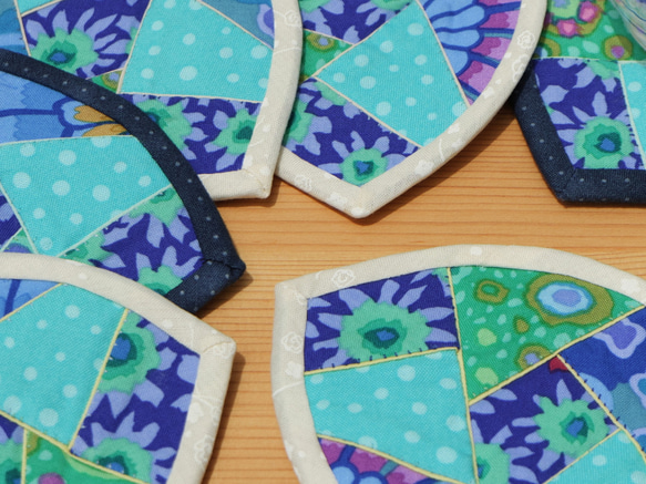 はっぱのコースター（3枚組） ～蒼い風に揺れて～ 5枚目の画像