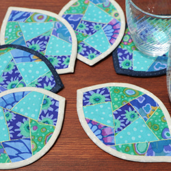 はっぱのコースター（3枚組） ～蒼い風に揺れて～ 6枚目の画像