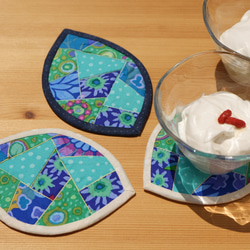 はっぱのコースター（3枚組） ～蒼い風に揺れて～ 7枚目の画像