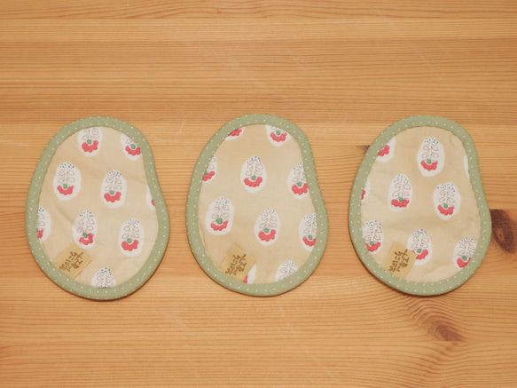 そらまめのコースター（3枚組） ～Cheers!～ 3枚目の画像