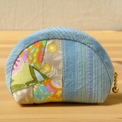 小さなポーチ ～晩夏～ ブルー 1枚目の画像