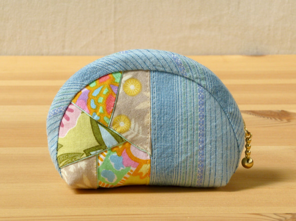 小さなポーチ ～晩夏～ ブルー 1枚目の画像