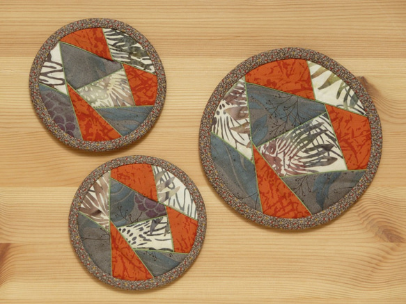 コースターとポットマットのセット ～今日のお茶請けはなあに？～ 2枚目の画像