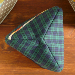 【再販】三角ティーコージーとマットのセット ～暖炉の前で～ グリーン 5枚目の画像