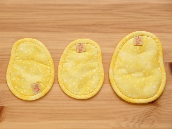 そらまめのコースターとポットマットのセット ～柔らかな風～ 3枚目の画像