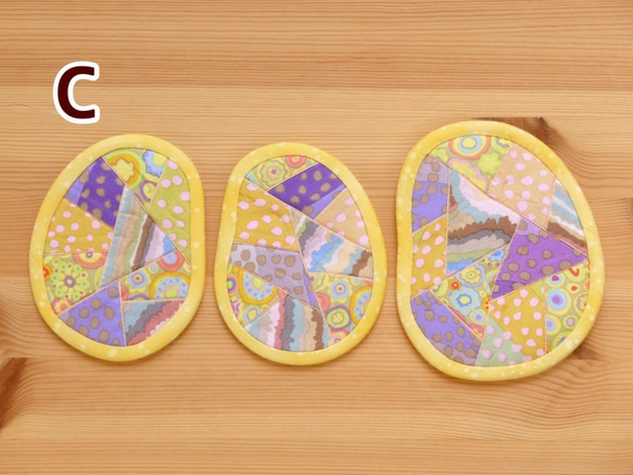 そらまめのコースターとポットマットのセット ～柔らかな風～ 4枚目の画像