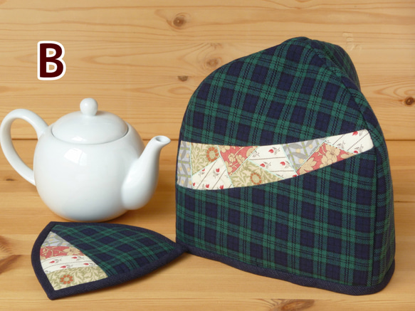 【再販】三角ティーコージーとマットのセット ～野点（のだて）～ 6枚目の画像