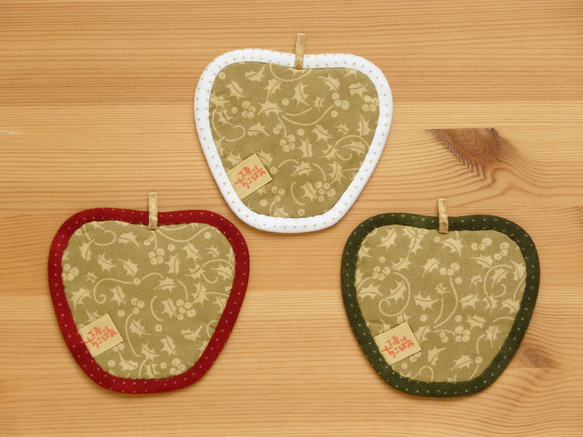 りんごのコースター（3枚組） ～華ひらり～ 3枚目の画像