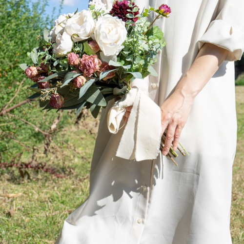 ピンクブーケ クラッチブーケ 大人かわいい 結婚式 前撮り