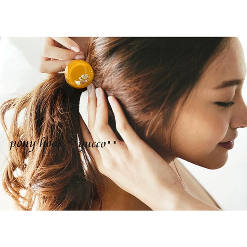 ◇受注制作◇【レジン＊ポニーフック・ヘアゴム・帯留め】ひかえ