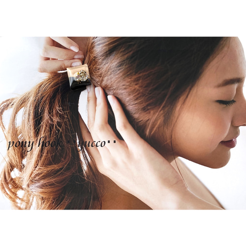 no.1499 レジン ヘアゴム ブローチ ポニーフック no.1499 レジン ヘアゴム ブローチ ポニーフック