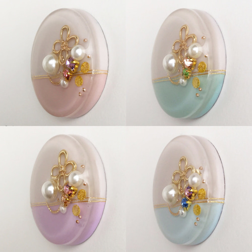 ◇受注制作◇【レジン＊ポニーフック・ヘアゴム・帯留め】たっぷり